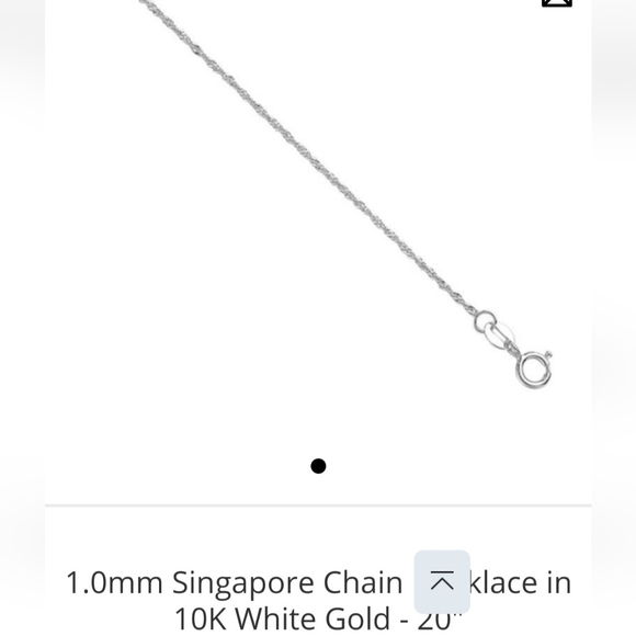 Peoples double heart necklace 10k white gold - Picture 4 of 4